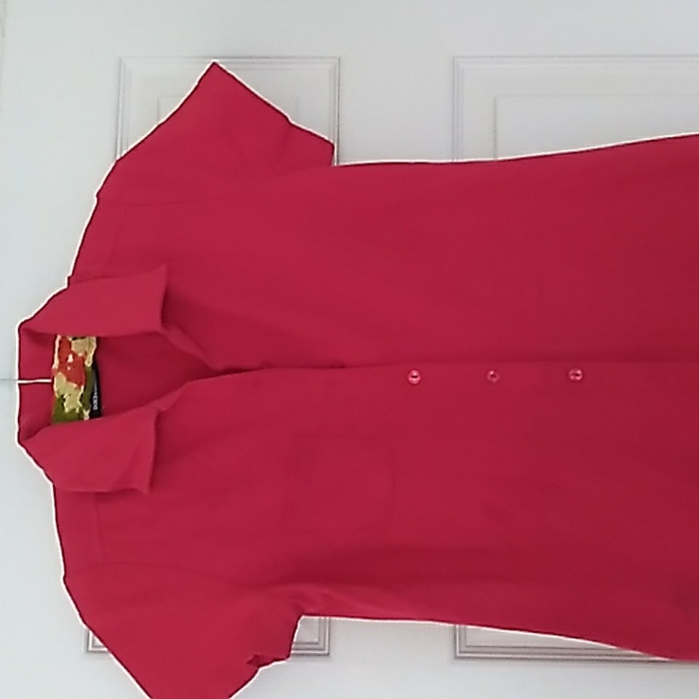 Red Button Down Dress - image 3